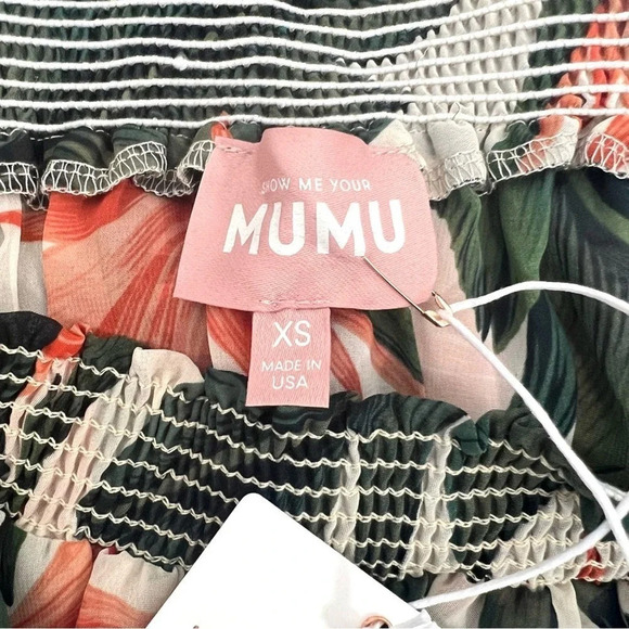 Show Me Your Mumu Hacienda Maxi Dress Off Shoulder Paradise Tropical Floral XS - Picture 10 of 13